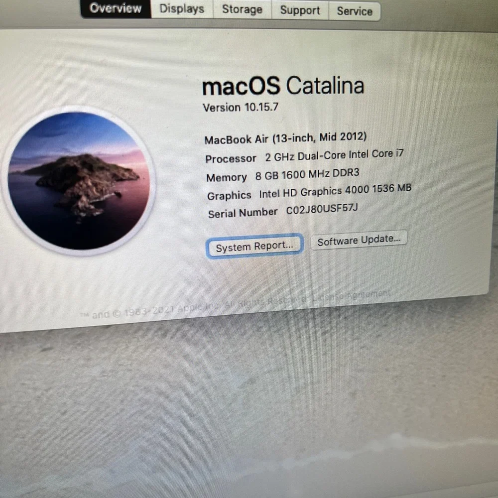 Apple MacBook Air 13 inch 2012